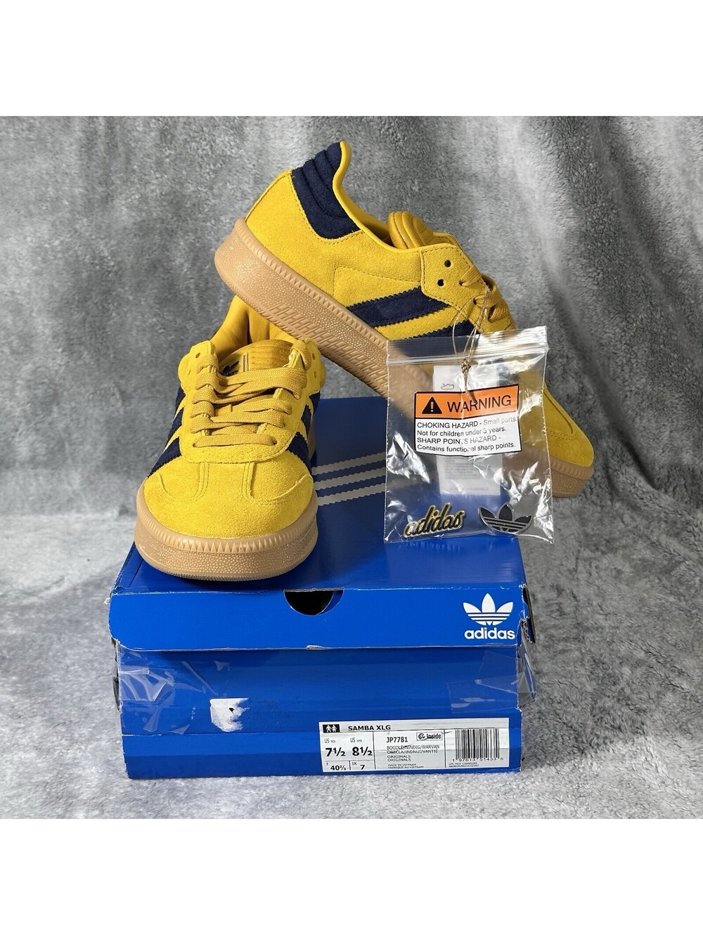 adidas Samba XLG Men’s Size 7.5 Bold Gold Night Indigo Foot Locker Exclusive New